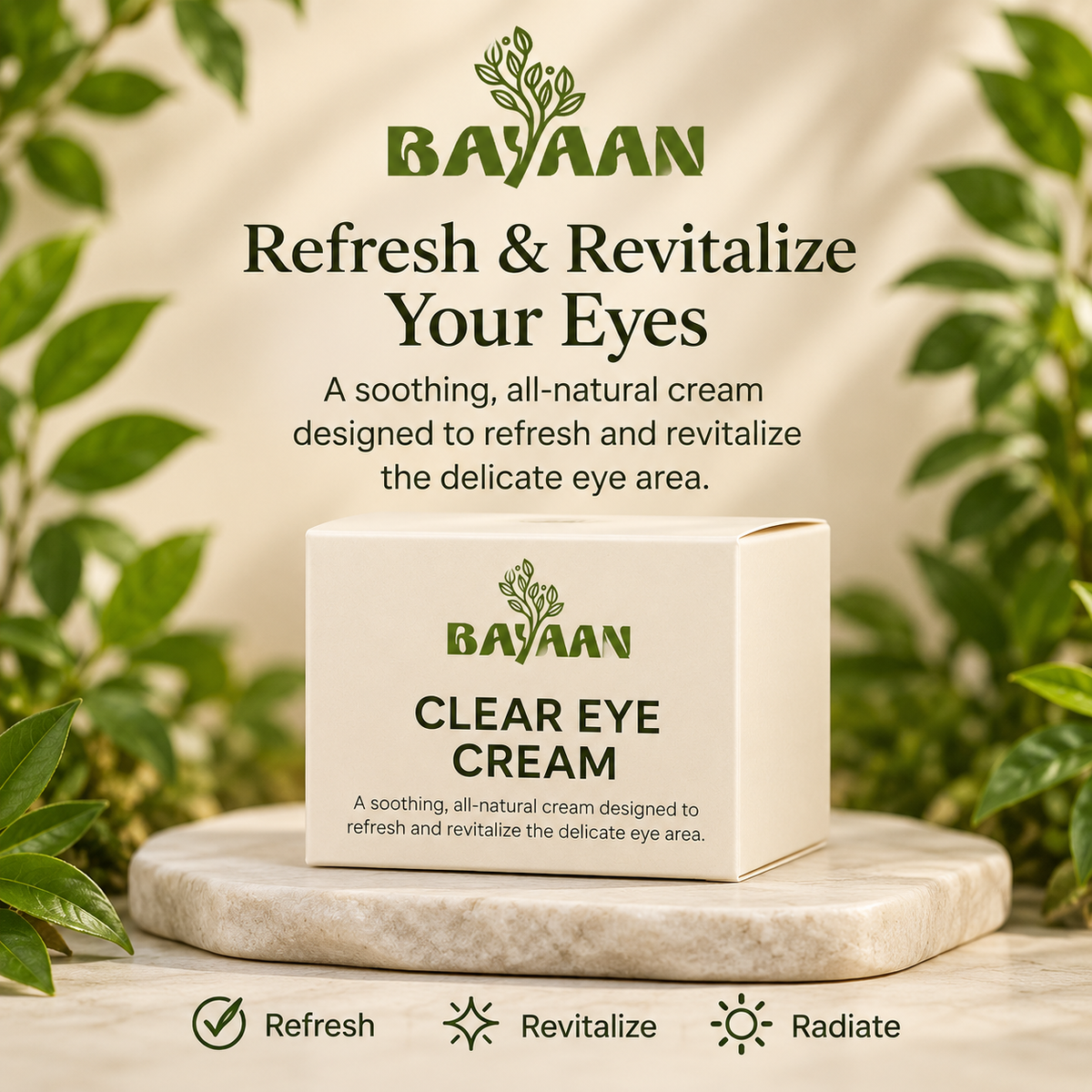 Clear Eye Cream – Firming Eye Cream for Dark Circles & Fine Lines